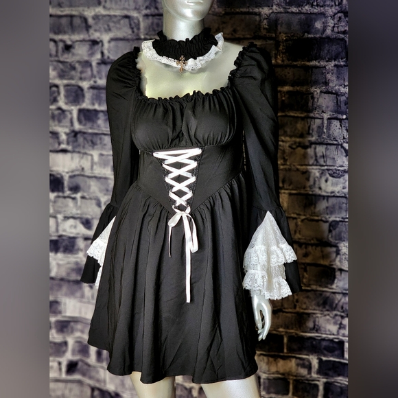 Dark In Love Dresses & Skirts - NWT! Cottage Witch Goth Lace Bell Sleeve Peasant Dress ~ by Dark In Love